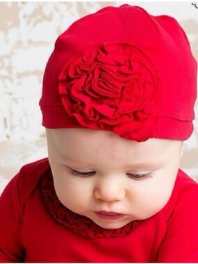 Bijou Hat For Newborns in Red